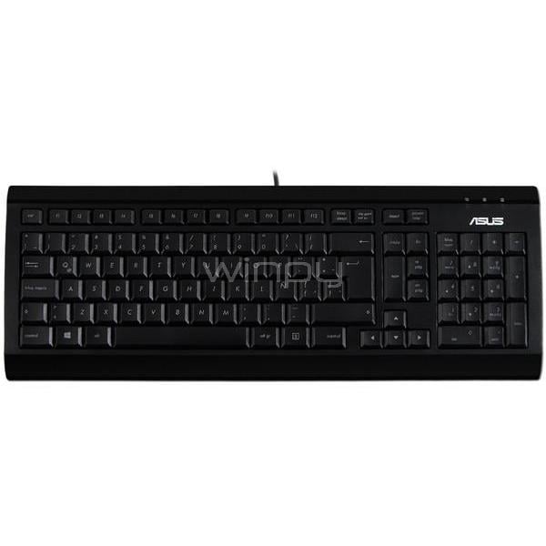Teclado Asus Multimedia (USB, Ingles, Negro)