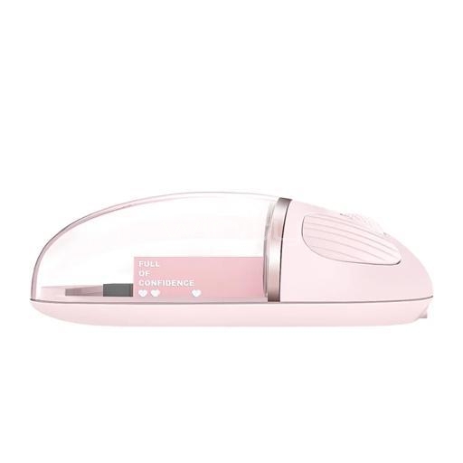 Mouse Inalámbrico Benwis Crystal (Bluetooth/Dongle USB, Rosado)