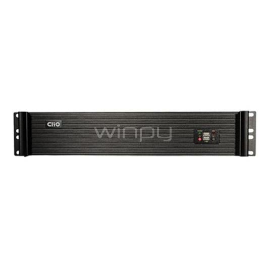 Gabinete Clio Rackmount 2U RY2U350-ATX (MicroATX/ITX, 2 Ventiladores, Negro)