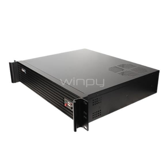 Gabinete Clio Rackmount 2U RY2U350-ATX (MicroATX/ITX, 2 Ventiladores, Negro)
