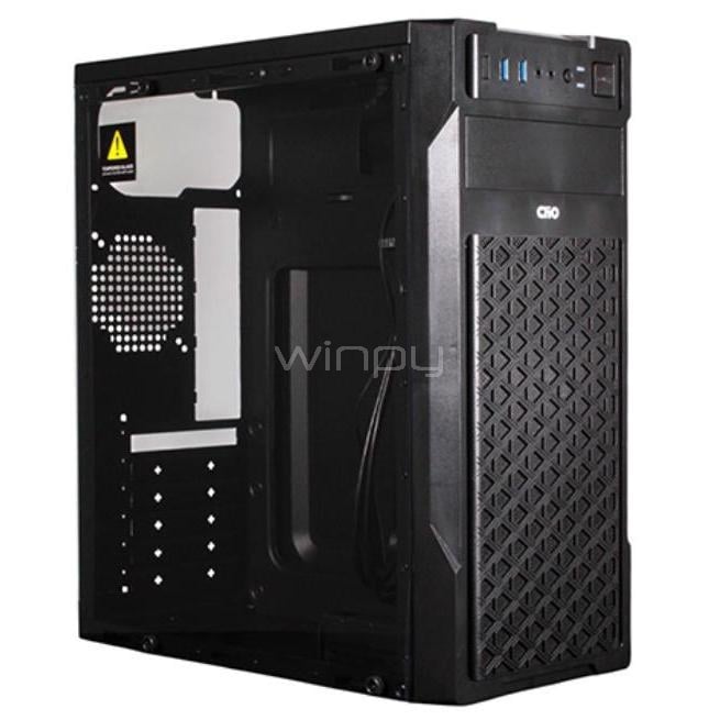 Gabinete Gamer Clio M2 (Micro-ATX, 2 Ventiladores ARGB, Negro)