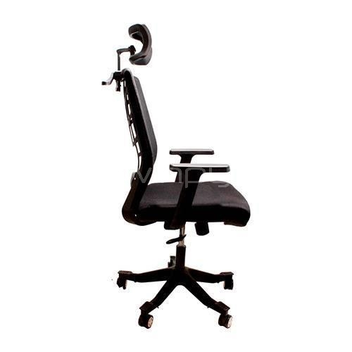 Silla de Oficina Clio Lyon con Reposabrazos (hasta 120kg, Negro)