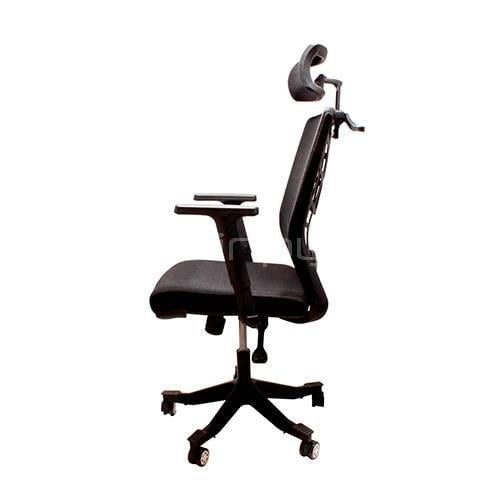 Silla de Oficina Clio Lyon con Reposabrazos (hasta 120kg, Negro)