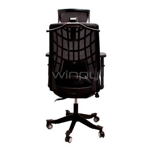 Silla de Oficina Clio Lyon con Reposabrazos (hasta 120kg, Negro)