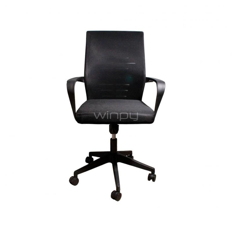 Silla de Oficina Clio New Bull Mesh con Reposabrazos (hasta 120kg, Negro)