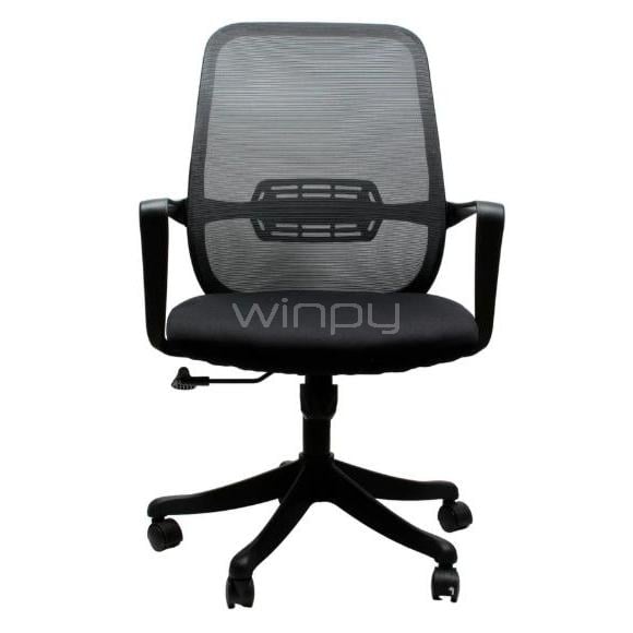 Silla de Oficina Clio Bear con Reposabrazos (hasta 120kg, Negro)