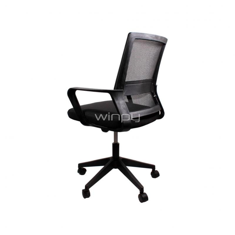 Silla de Oficina Clio Puma con Base Reposabrazos (hasta 120kg, Negro)
