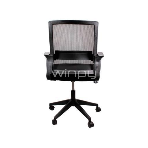 Silla de Oficina Clio Puma con Base Reposabrazos (hasta 120kg, Negro)
