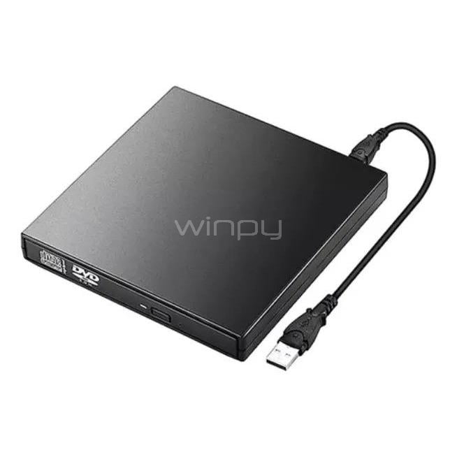 Lector/Grabador CD/DVD Clio Externo USB (Slim, hasta 24x, Negro)