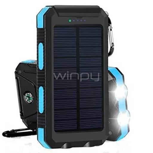 Batería Externa Clio MHP de 8.000 mAh (Carga Solar, Luz Integrada)