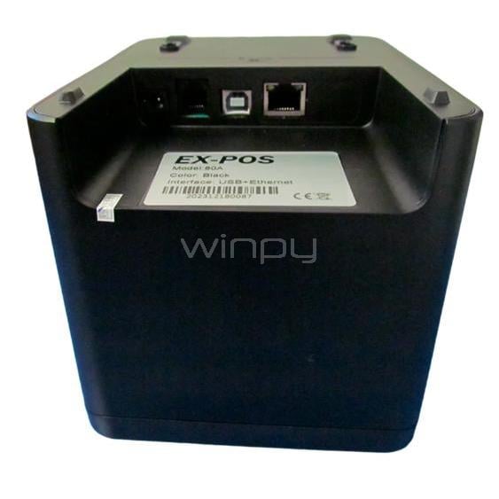 Impresora Térmica Exelink EXPOS 80A (80 mm, USB/LAN, Negro)