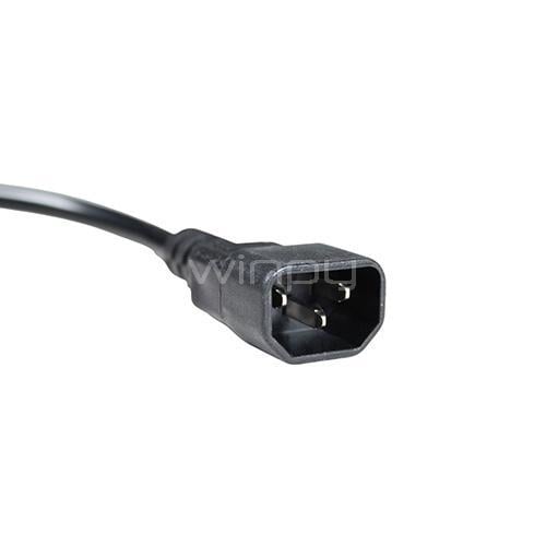 Cable Adaptador Exelink IEC C13 a IEC C14 (5 Mts, 10 Amp, Negro)