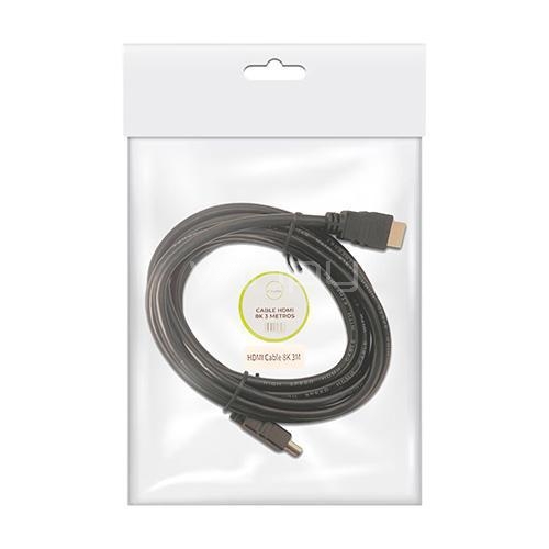 Cable HDMI Exelink de 3 metros (UHD 8K, Macho, Negro)