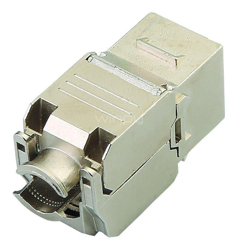 Módulo Conector Exelink Keystone RJ45 (Cat 6A, FTP, Gris Metálico)