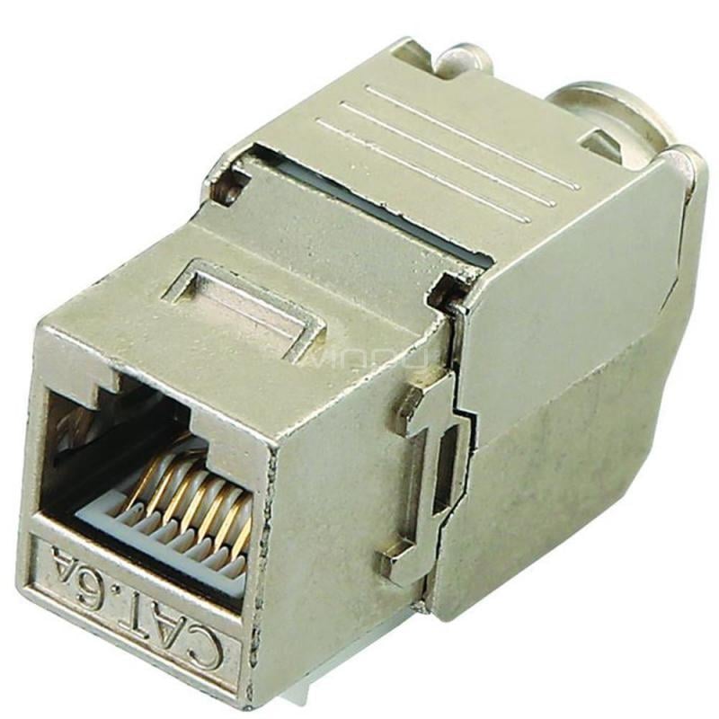 Módulo Conector Exelink Keystone RJ45 (Cat 6A, FTP, Gris Metálico)