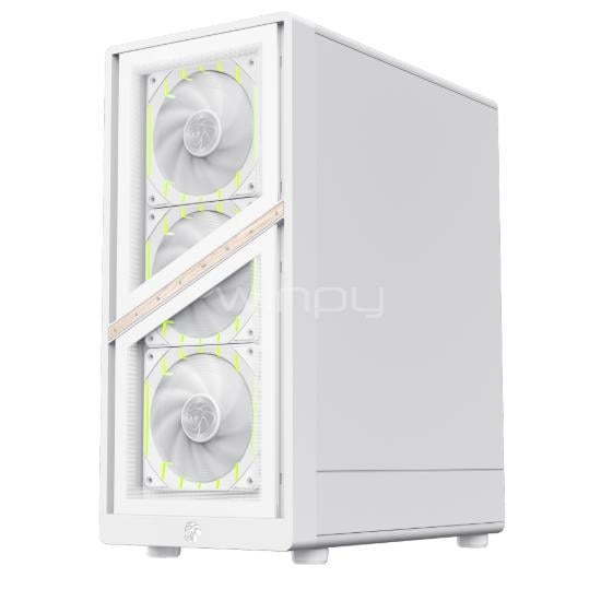 Gabinete Gamer GameMax Aeris 330 White (Micro ATX, Vidrio Templado, 4 Ventiladores ARGB)