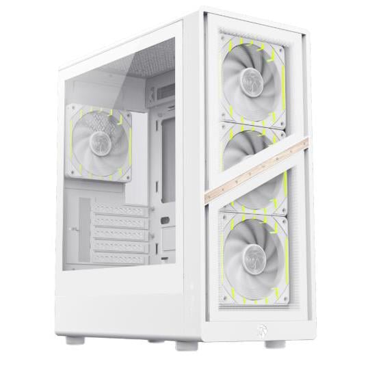 Gabinete Gamer GameMax Aeris 330 White (Micro ATX, Vidrio Templado, 4 Ventiladores ARGB)