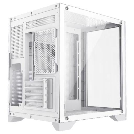 Gabinete Gamer GameMax Infinity Mini White (Micro ATX, Vidrio Templado x2, Diseño Modular)