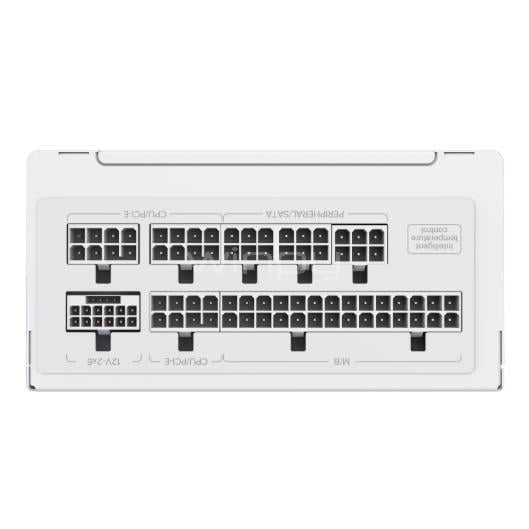 Fuente de Poder GameMax de 750 Watts (Certificada 80+ Gold, SFX Modular, Blanca)