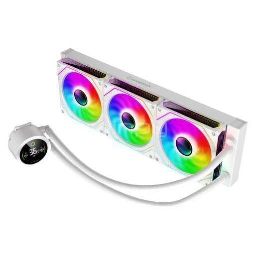 Refrigeración Líquida GameMax IceBurg 360 Digital (LGA1851/AM5, Pantalla, Blanca)