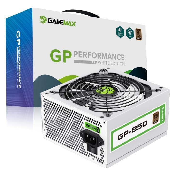Fuente de Poder GameMax de 850 Watts (Certificada 80+ Bronze, ATX, Blanca)