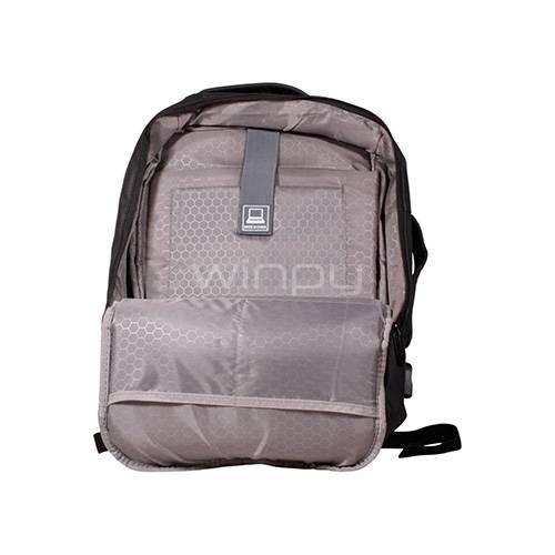 Mochila Antirrobo Clio JTUB 824 para Portátil (hasta 15.6“, Puerto USB, Negro)