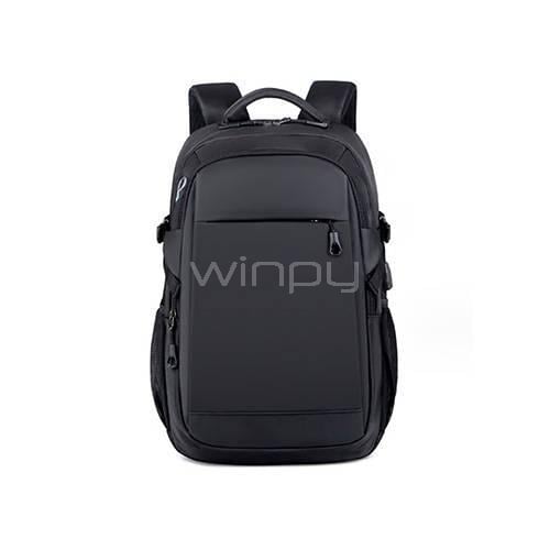 Mochila Antirrobo Clio JTUB 874 para Portátil (hasta 15.6“, Puerto USB, Negro)
