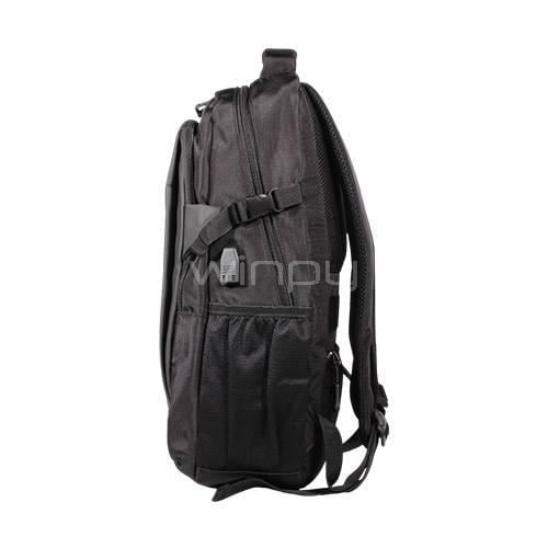 Mochila Antirrobo Clio JTUB 874 para Portátil (hasta 15.6“, Puerto USB, Negro)