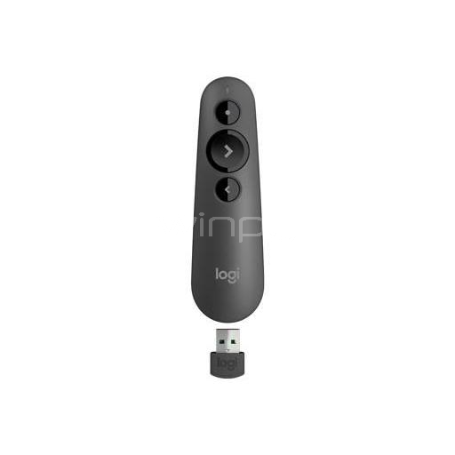 Presentador Inalámbrico Logitech (Láser Rojo, Dongle USB, Grafito)