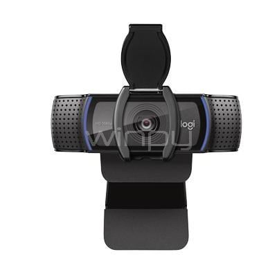 Webcam Logitech C920e (Full HD, 30fps, USB, Micrófonos, Negro)