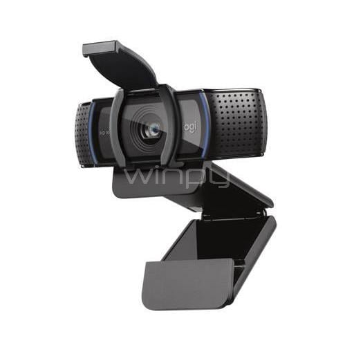 Webcam Logitech C920e (Full HD, 30fps, USB, Micrófonos, Negro)