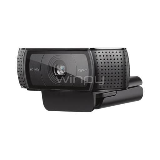 Webcam Logitech C920e (Full HD, 30fps, USB, Micrófonos, Negro)