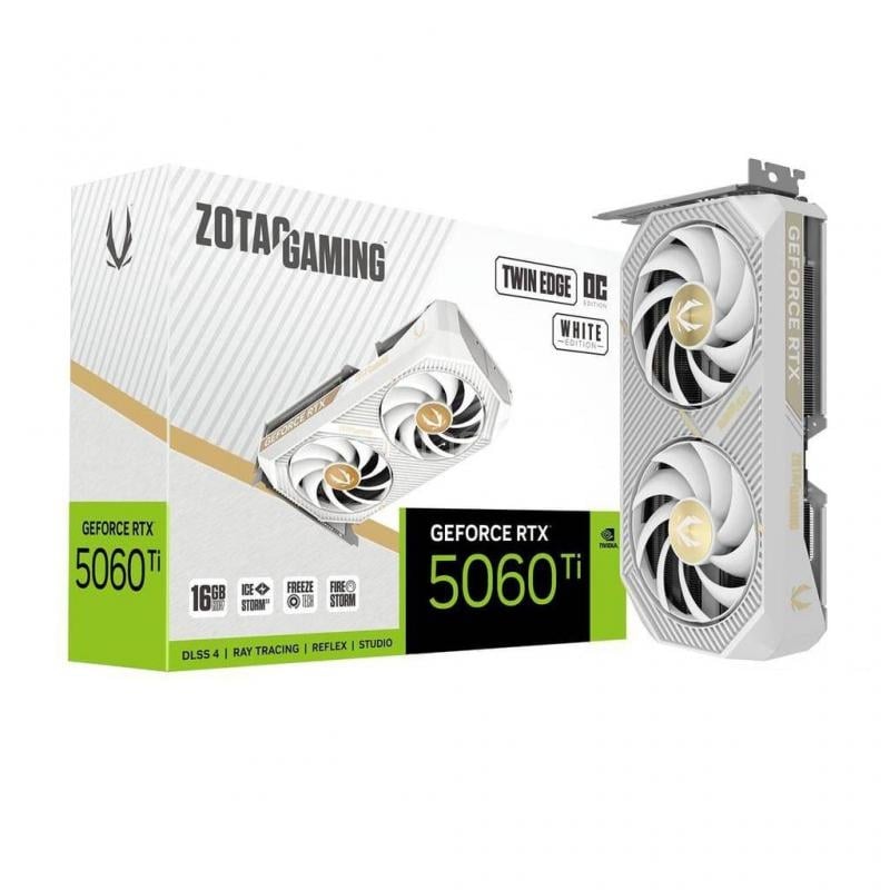 Tarjeta gráfica ZOTAC RTX 5060 Ti Twin Edge OC White Edition de