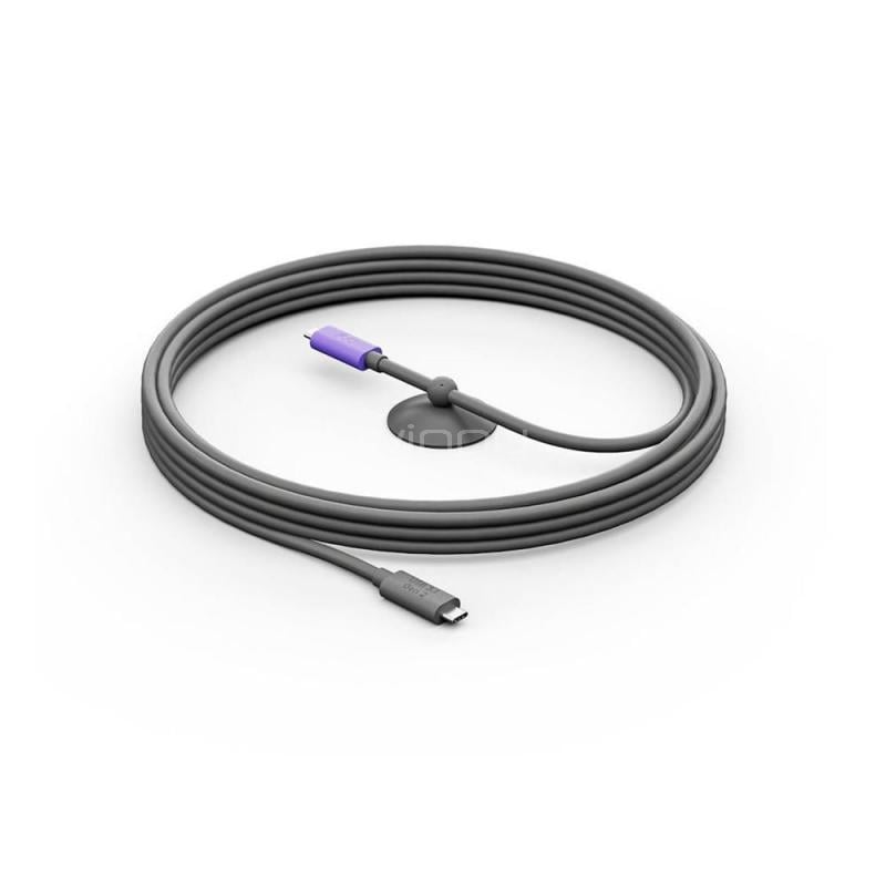Cable USB-C Activo Logitech para MeetUp 2 y Rally Board 65 (5 mts, USB+DP, Grafito)
