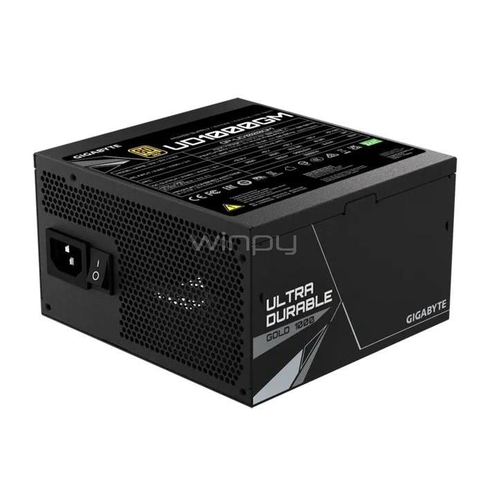 Fuente de Poder Gigabyte UD1000GM de 1000W (Full Modular, Certificada 80+ Gold, ATX)