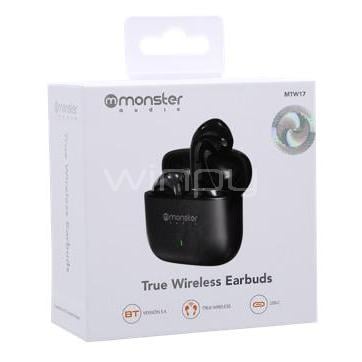 Auriculares Inalámbricos Monster True TW17 (Bluetooth, Metal Grey)