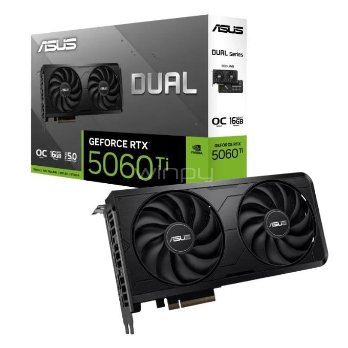 Tarjeta gráfica ASUS Dual GeForce RTX 5060 Ti EVO OC de 16GB GDDR7
