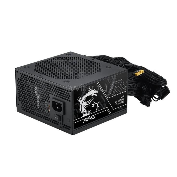 Fuente de Poder MSI MAG A650BN PCIE5 III de 650W (Certificada 80+ Bronce, ATX)