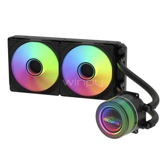 Refrigeración Líquida ESGAMING CZ-240 ARGB (LGA1700/AM5, 2600rpm, Negro)