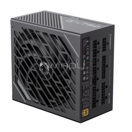 Fuente de Poder GameMax GX-750 Rampage de 750W (Certificado 80+ Gold, Full Modular, ATX)