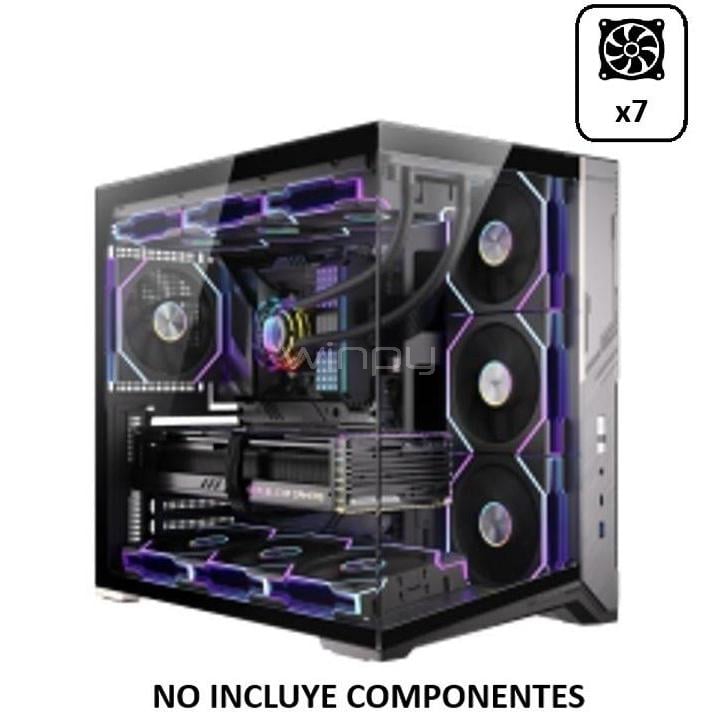 Gabinete EsGaming ZERO MAX F8 (ATX, Vidrio Templado, 7 Ventiladores ARGB, Negro)
