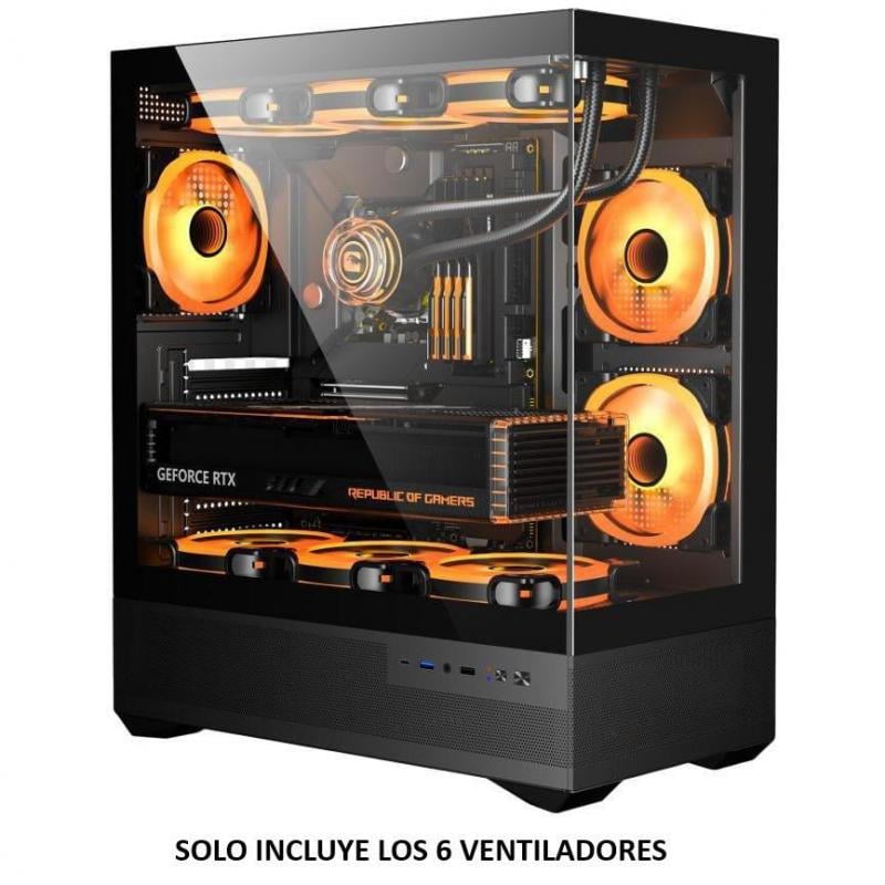 Gabinete EsGaming BK01 (ATX, Vidrio Templado, Negro)