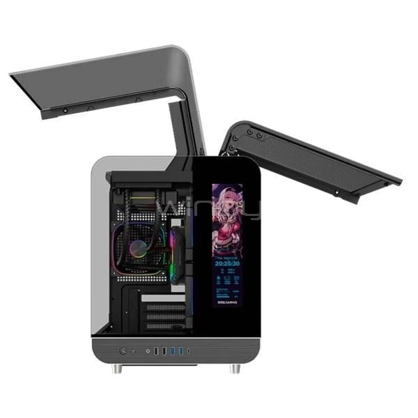 Gabinete Gamer EsGaming XPH BLACK (Micro ATX, Vidrio Templado, 7 Ventiladores ARGB, Negro)