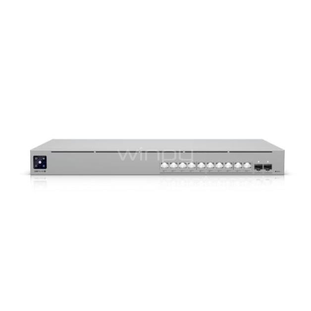 Switch Ubiquiti UniFi Pro XG 10 PoE de 10 Puertos (SFP+, L3, Etherlighting, 120 Gbps, PoE+++ 90W)