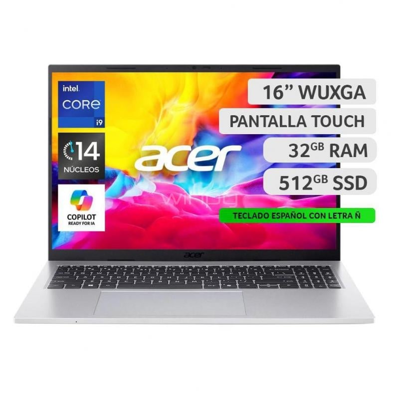 Notebook Acer Aspire GO 16 de 16“ (i9-13900H, 32GB RAM, 512GB SSD, Win11)