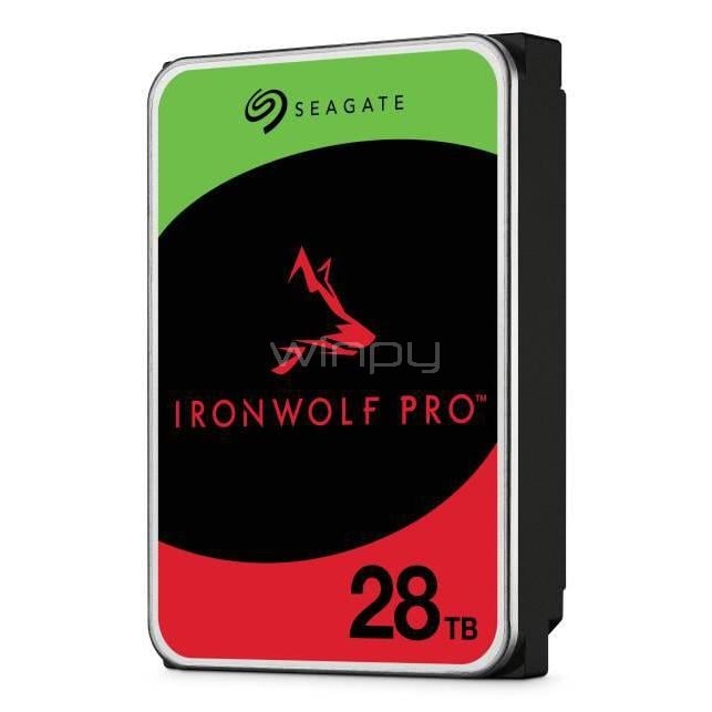 Disco Duro Seagate IronWolf Pro de 28TB (3.5“, SATA, 7.200rpm, Caché 512MB)