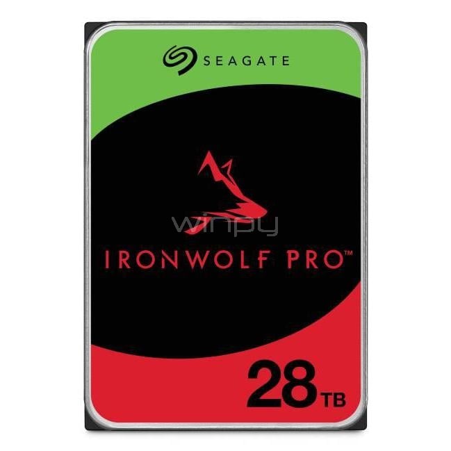 Disco Duro Seagate IronWolf Pro de 28TB (3.5“, SATA, 7.200rpm, Caché 512MB)
