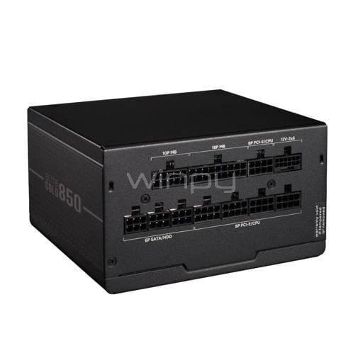 Fuente de Poder Cooler Master Elite Gold de 850W (ATX, 80+ Gold, Full Modular)