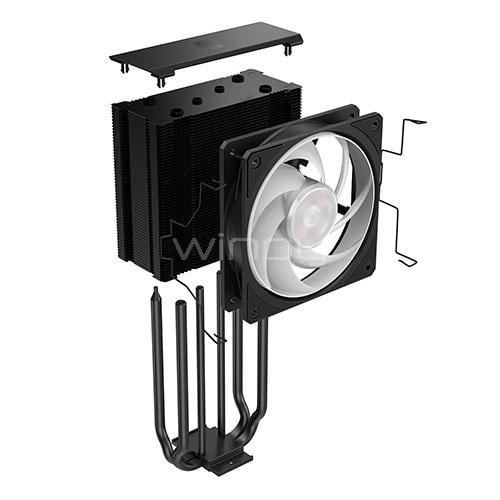 Disipador Cooler Master Hyper 212 3DHP Black ARGB (LGA1851/AM5, 2.050rpm, ARGB)