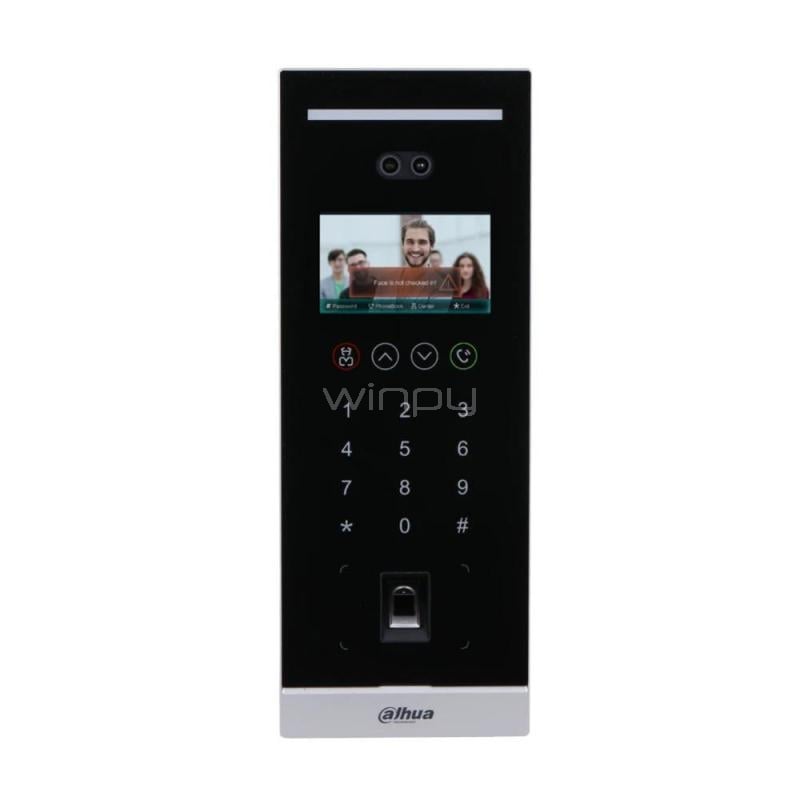 Terminal de Control de Acceso Dahua de 4.3” (WDR, Reconocimiento Facial, Huella, IC Card, IP65)
